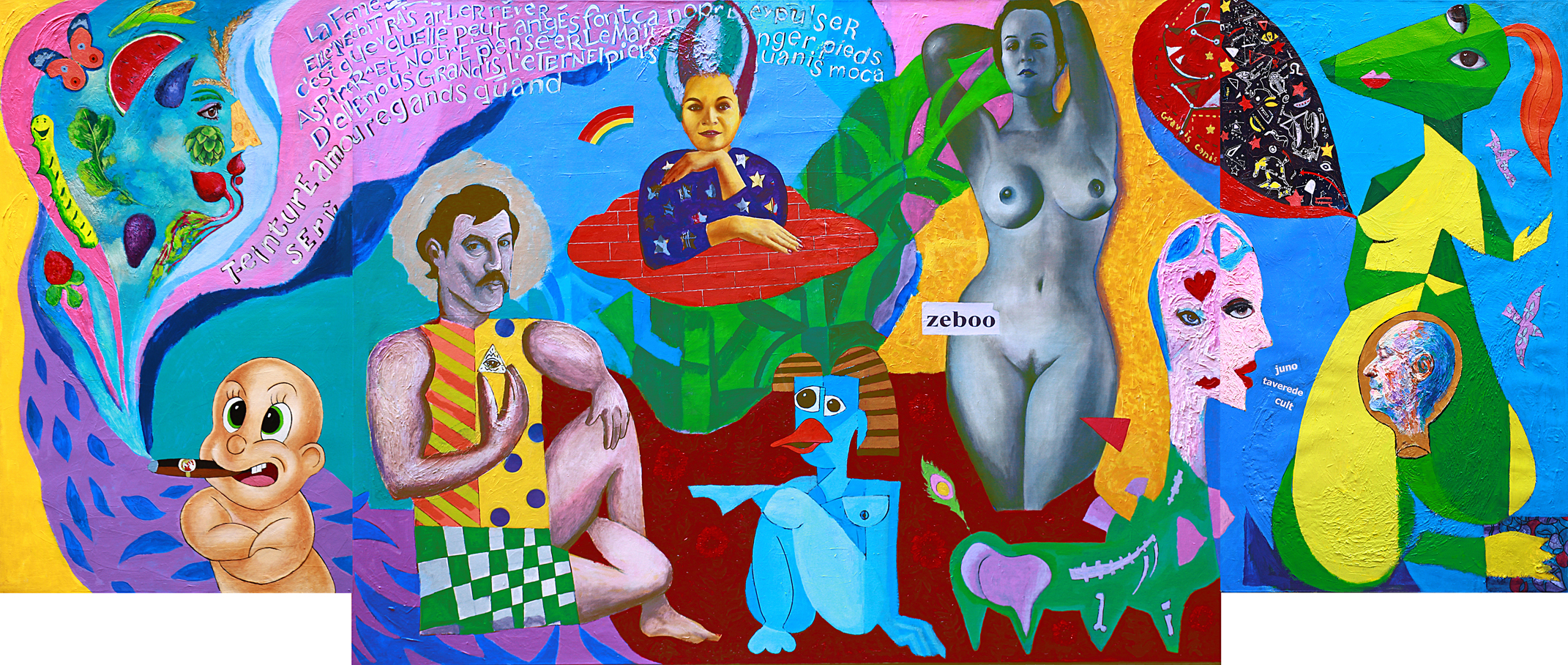 nr 2 Pamięci Piotra i Pawła 20118 r. olej akryl płótno 170x400 cm fot. Joanna Cegła